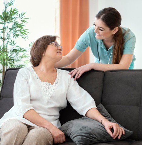 Professional PSW Service Toronto providing daily personal care and support to a senior at home.