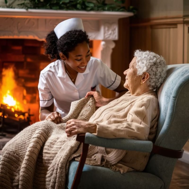 Centennial Health Care nurse providing in-home senior care